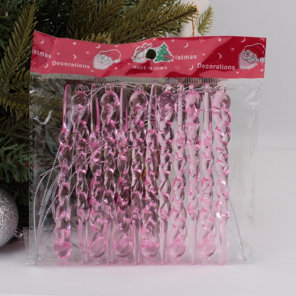Transparent Icicle Pendants Christmas Tree Hanging Ornaments