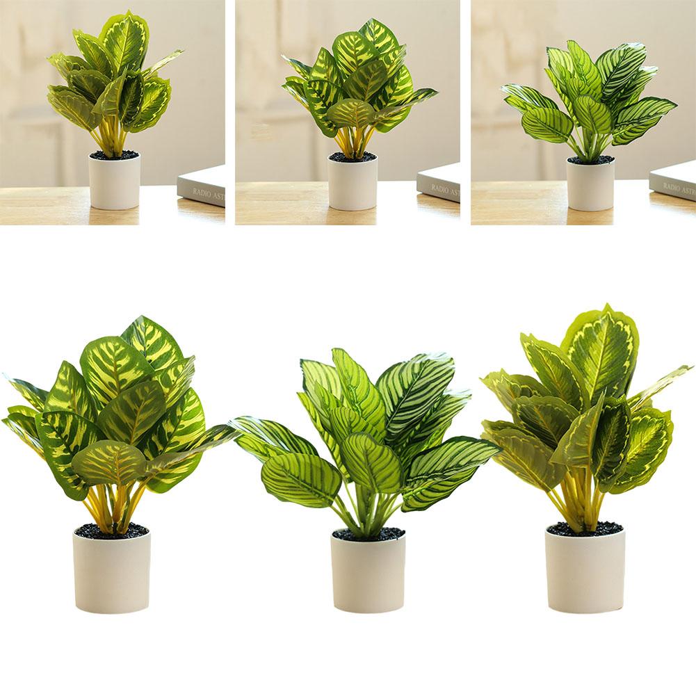 Artificial Plant Artificial Flower Exquisite Artificial Green Plant In a Stylish Potted Design Perfect for Home Décor
