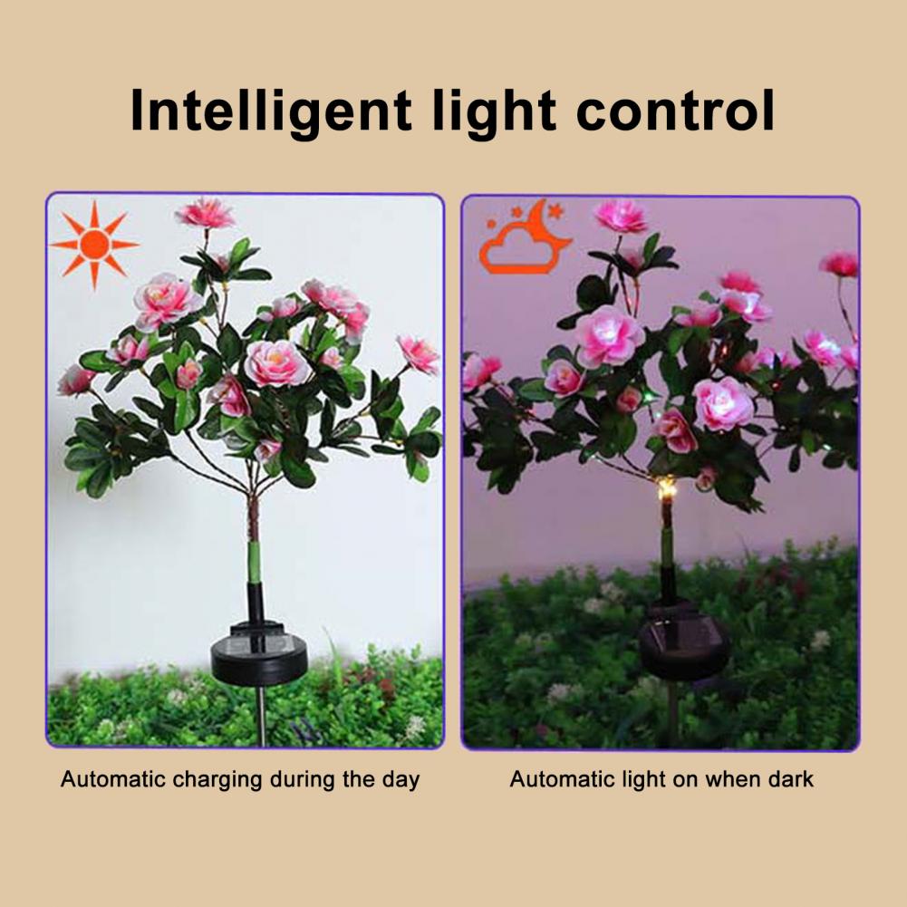 Waterproof Solar Flower Lamp Outdoor Garden Solar Light Elegant Solar Flower Lights for Garden Decor Ip65 Waterproof Automatic