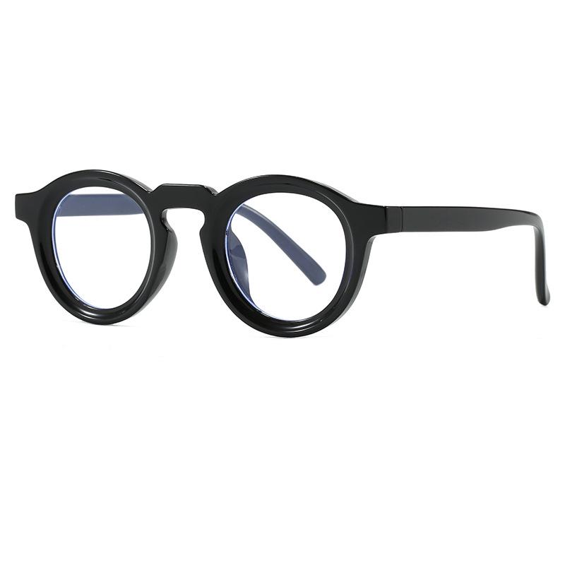 European Street Style Retro Oval Frame Anti-Blue Light Glasses