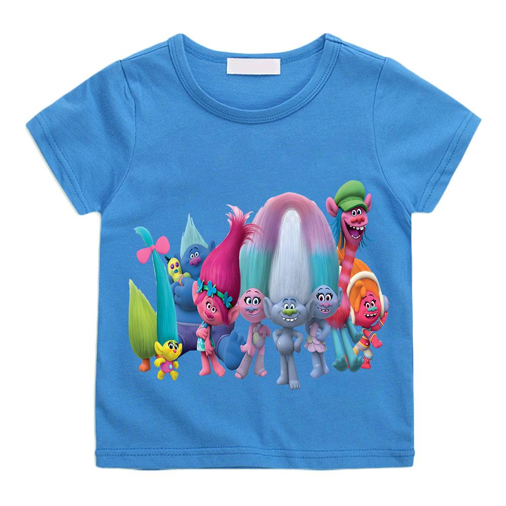 Fantasia Ballon Trolls Kleidung Mädchen T-Shirt Kinder T-Shirt Jungen 100% Baumwolle Kurzarm Oberteile Y2k Kinderkleidung Anime Kostüme