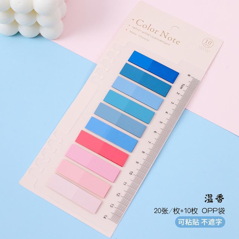 200 Sheets Transparent Sticky Notes Self-Adhesive BookMarkers Annotation Reading Book Clear Tab Kawaii Cute Stationery
