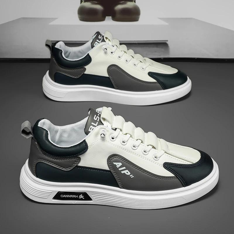 2025 Spring and Autumn New Men's Shoes Leather Low Cut Fashion Fashion Running Sports Men's Casual Fashion Shoes