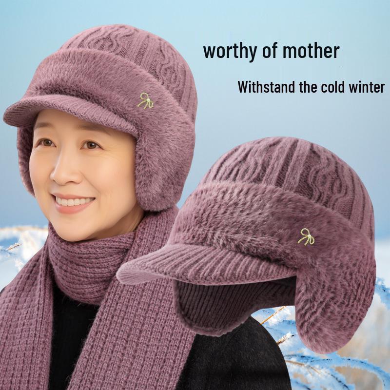 Căciulă rezistentă la vânt, căptușită cu fleece, cu protecție pentru urechi, pentru persoane de vârstă mijlocie și vârstnici - Caldă și elegantă pentru toamnă și iarnă