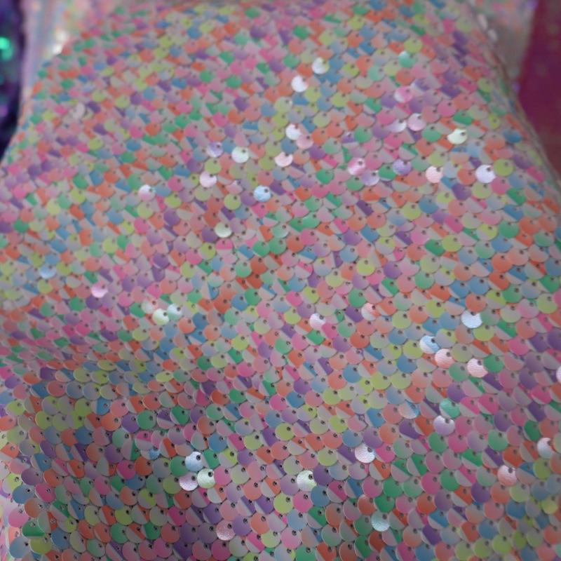 Sparkly Sequin Fabric Opaque Glitter Material for Wedding Stage Backdrop Decor Party Performance Costume DIY Sewing 1/3Yard