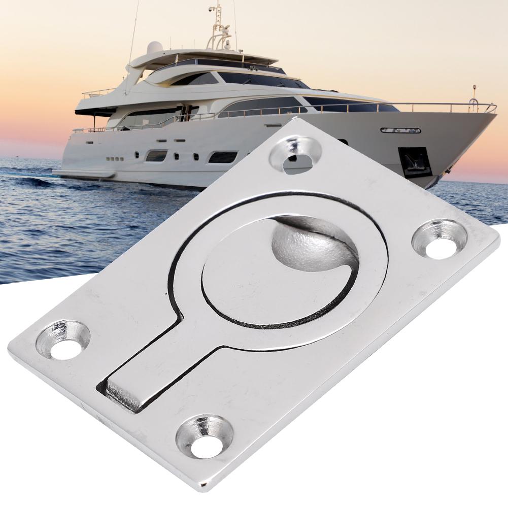 Durable Stainless Steel Marine Boat Deck Lifting Ring Door Knob Handle Pull Ring Buckle(64*44 )