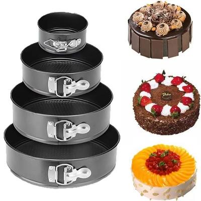 Carbon Steel Non Stick Leakproof Cake Baking Pans Springform Cake Pan with Removable Bottom Round Mold for Home Kitchen Bakery