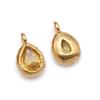 Stainless Steel Water Drop 7x12mm Zodiac Stone Pendant for DIY Jewelry
