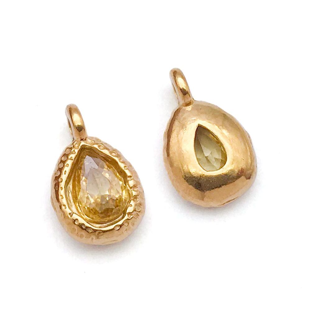 Stainless Steel Water Drop 7x12mm Zodiac Stone Pendant for DIY Jewelry