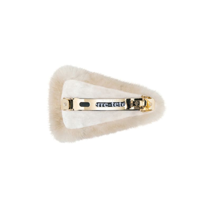 Brown Hat Iconic Mink Pin - Ivory