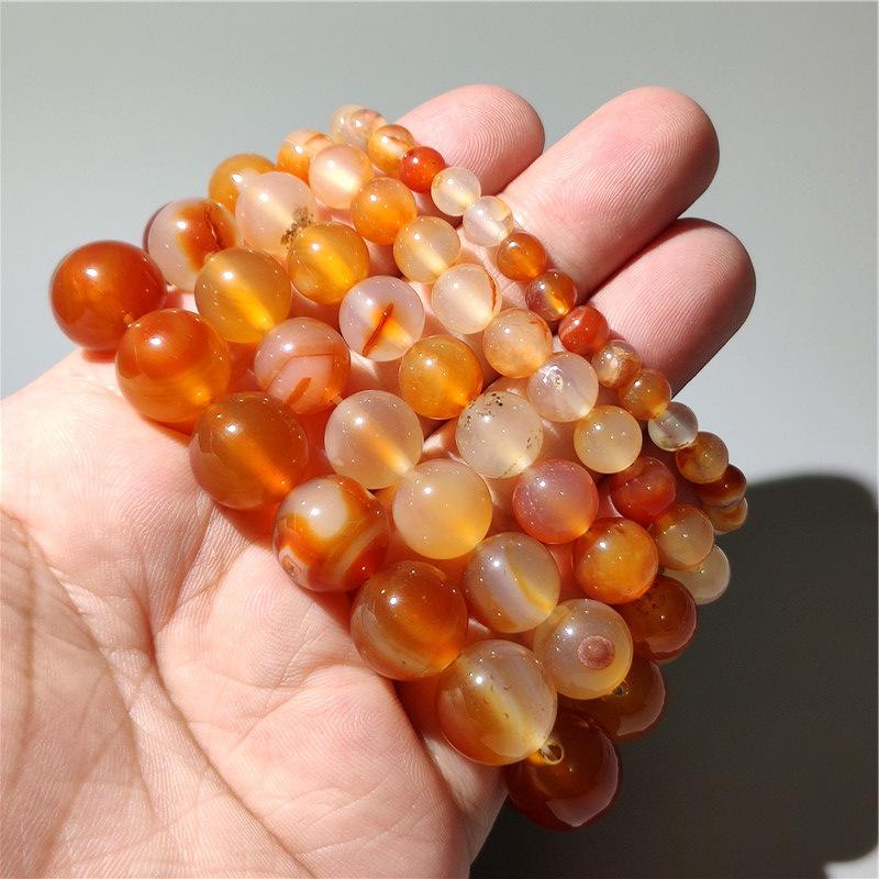 Natural Agate Beaded Bracelet Women's Simple Fashion Temperament Retro Bracelet Light Luxury Versatile High-end Jewelry