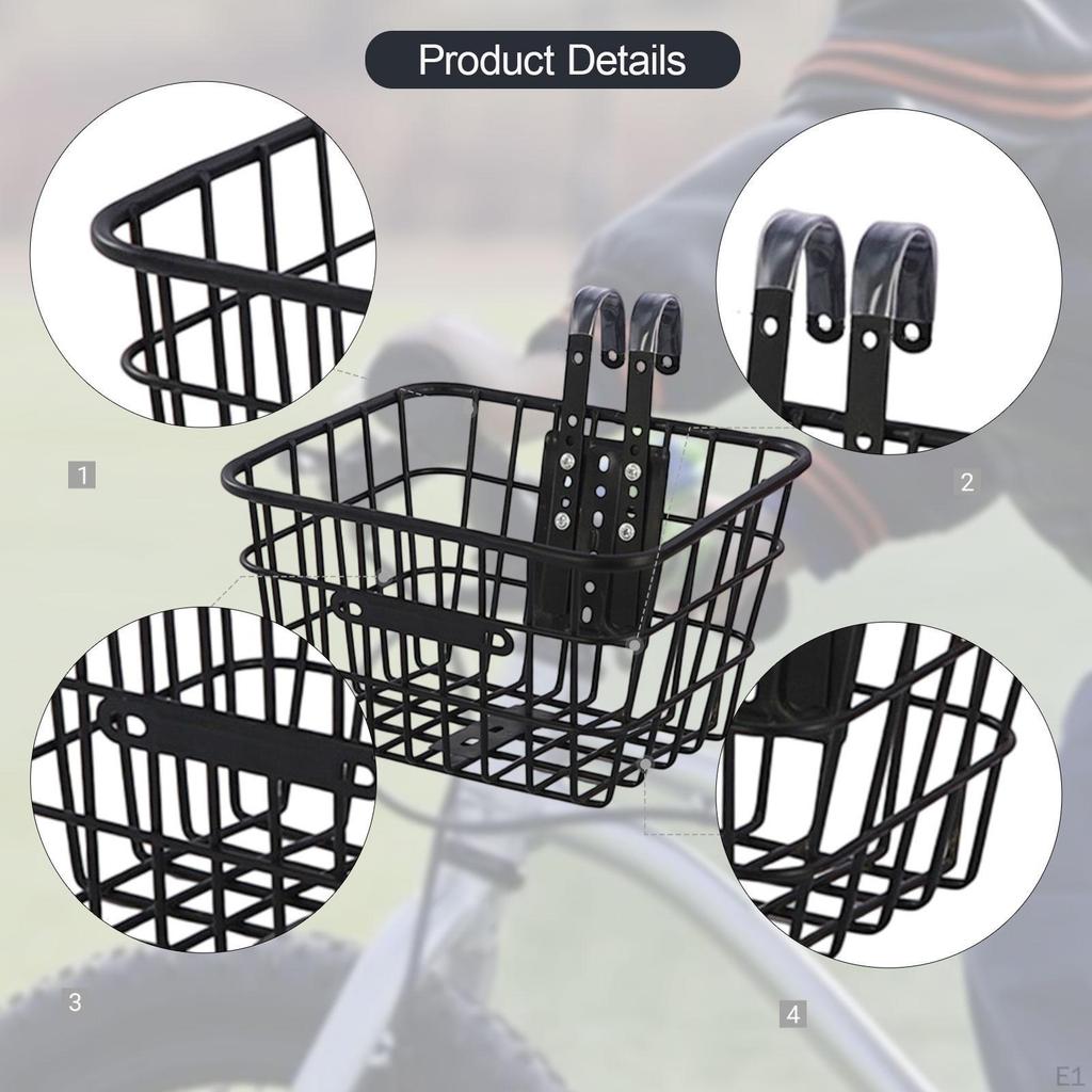 Bicycle Basket, Front Decor Accessory, Lightweight Portable Storage Handlebar Basket for Girls,