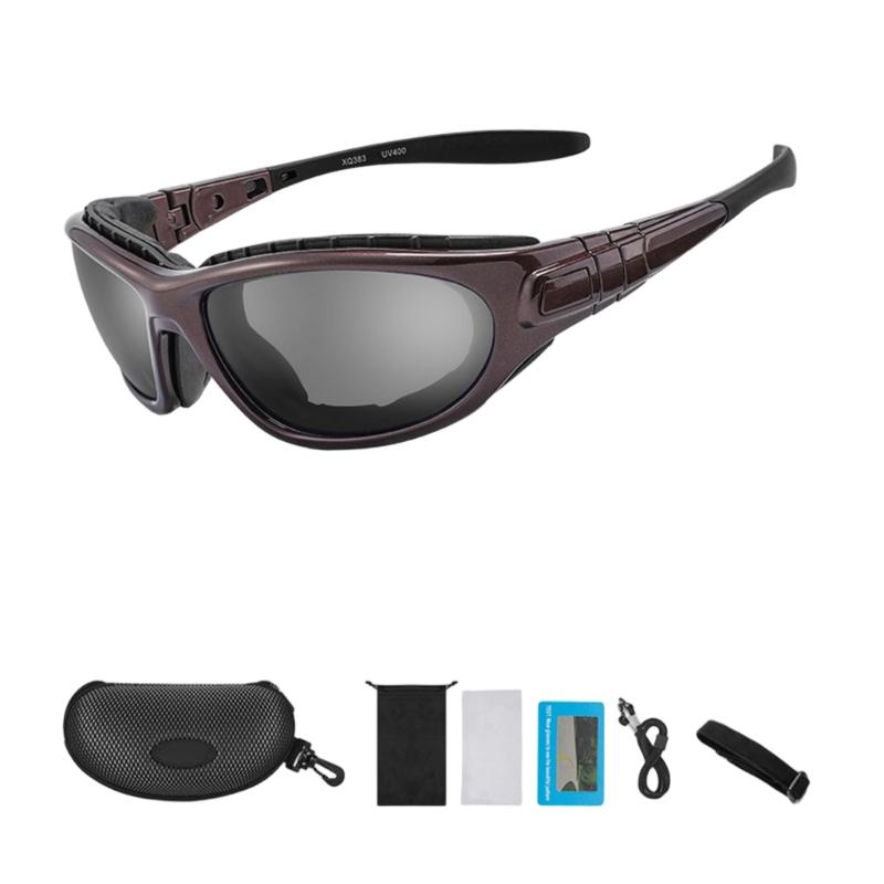 Windproof Cycling Sunglasses for Outdoor Activity Eye Protections Motorcycle Riding Glasses Dustproof Padding Glasses