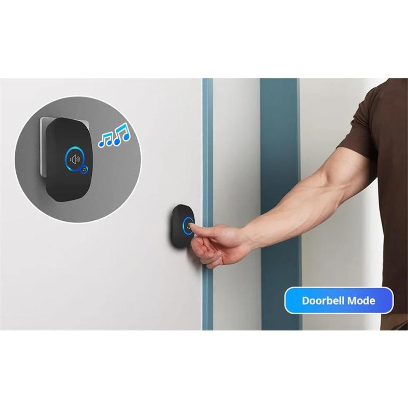 Wireless Waterproof Doorbell Doorbell Waterproof Wireless Chime Home Doorbell Intelligent 32 Songs Smart Doorbell Alarm With Battery