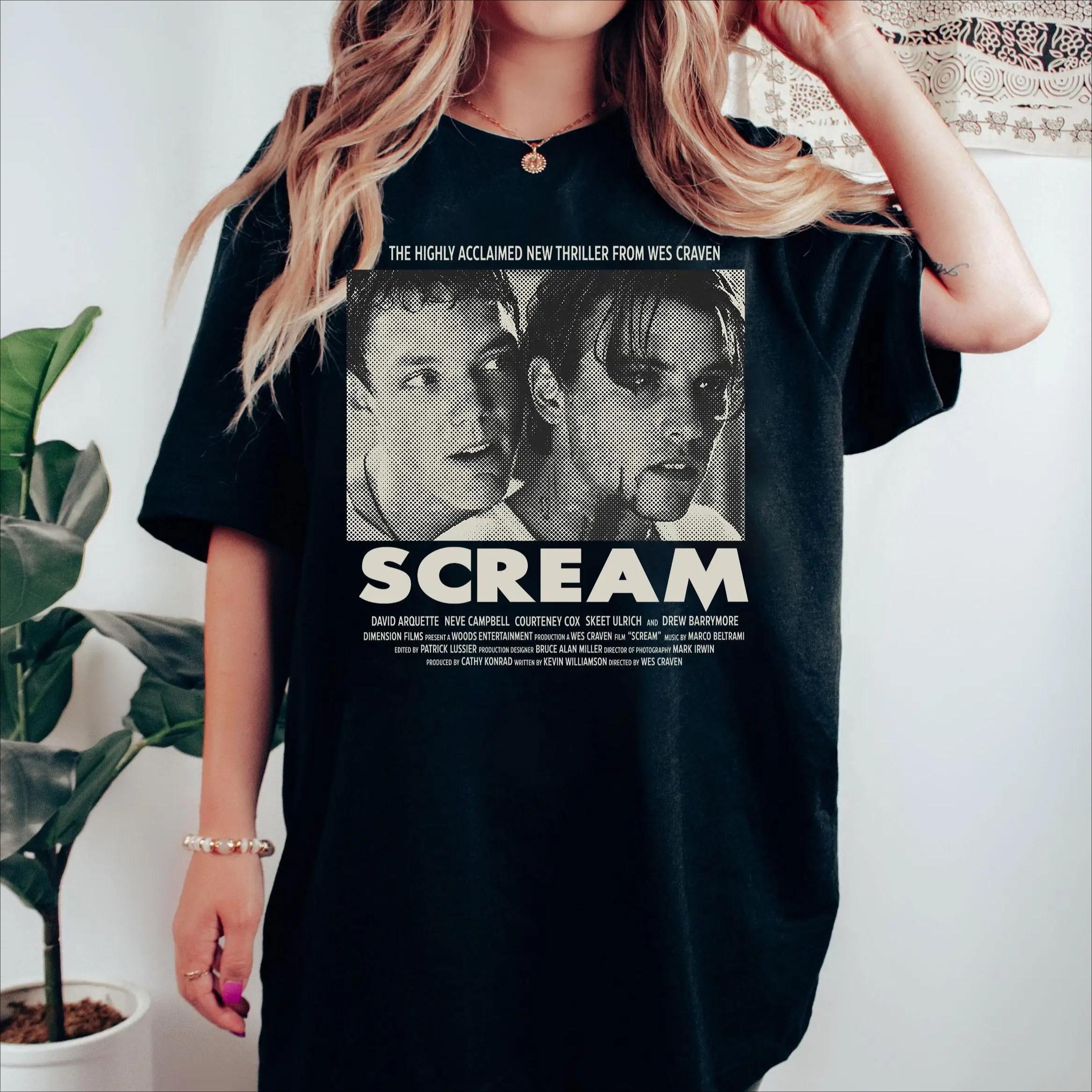 Футболка с Криком Билли Стю Футболка Билли Лумиса Футболка Стю Мэйкера Футболка с Криком Футболка Scream Фильм Scream 1996 Жуткая футболка на Хэллоуин 4XL