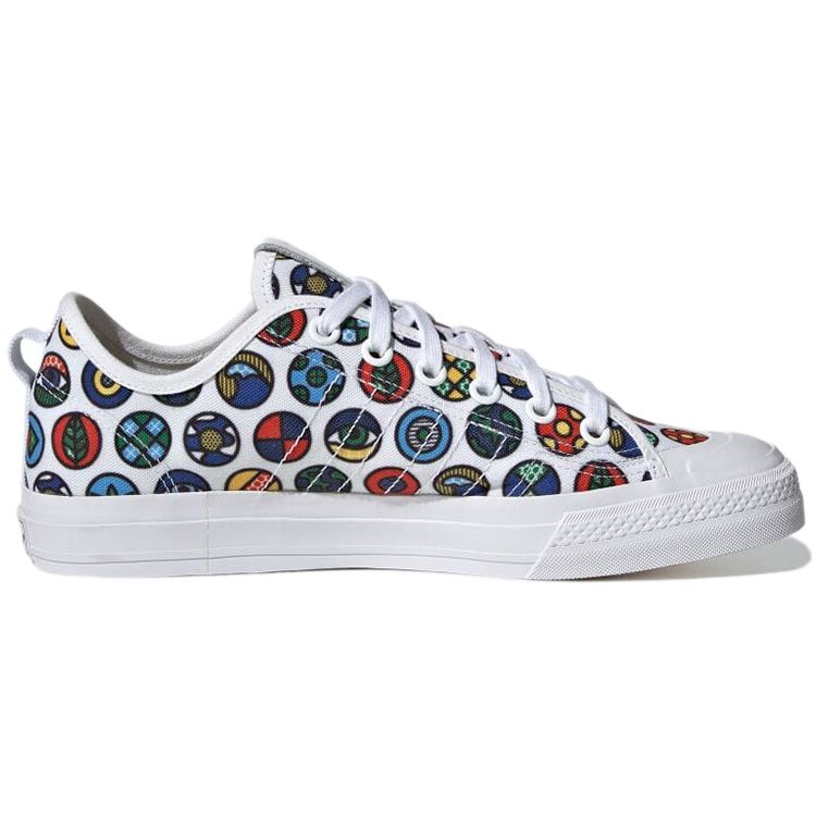 Adidas Originals Craig Karl X  Nizza Rf All Over Print Casual Low Top Sneakers Unisex Sneakers White Blue Red GY7915