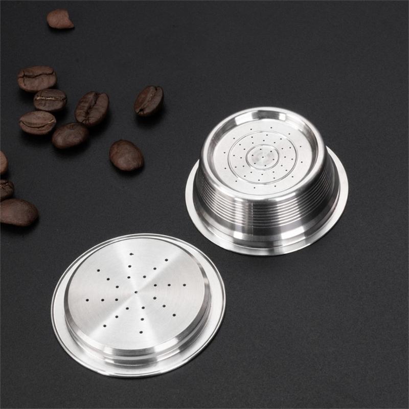 Stainless Steel Permanent Coffee Filter Set Includes 100 Disposable Paper Filters Suitable for Home or Travel Use