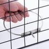 Food Dish Clamp-on Stainless Steel Hamster Bird Feeder Parrot Feeding Bowl Water Drinker Cage Cup