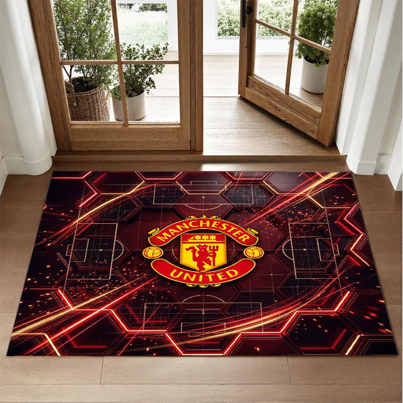 Manchester United Design Kristall Samt Teppich Weiche Dekorative Matte für Schlafzimmer Eingang