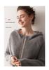 Women's Loose Cashmere Hooded Half-Zip Pullover - Autumn & Winter Cross-Border Knit Sweater