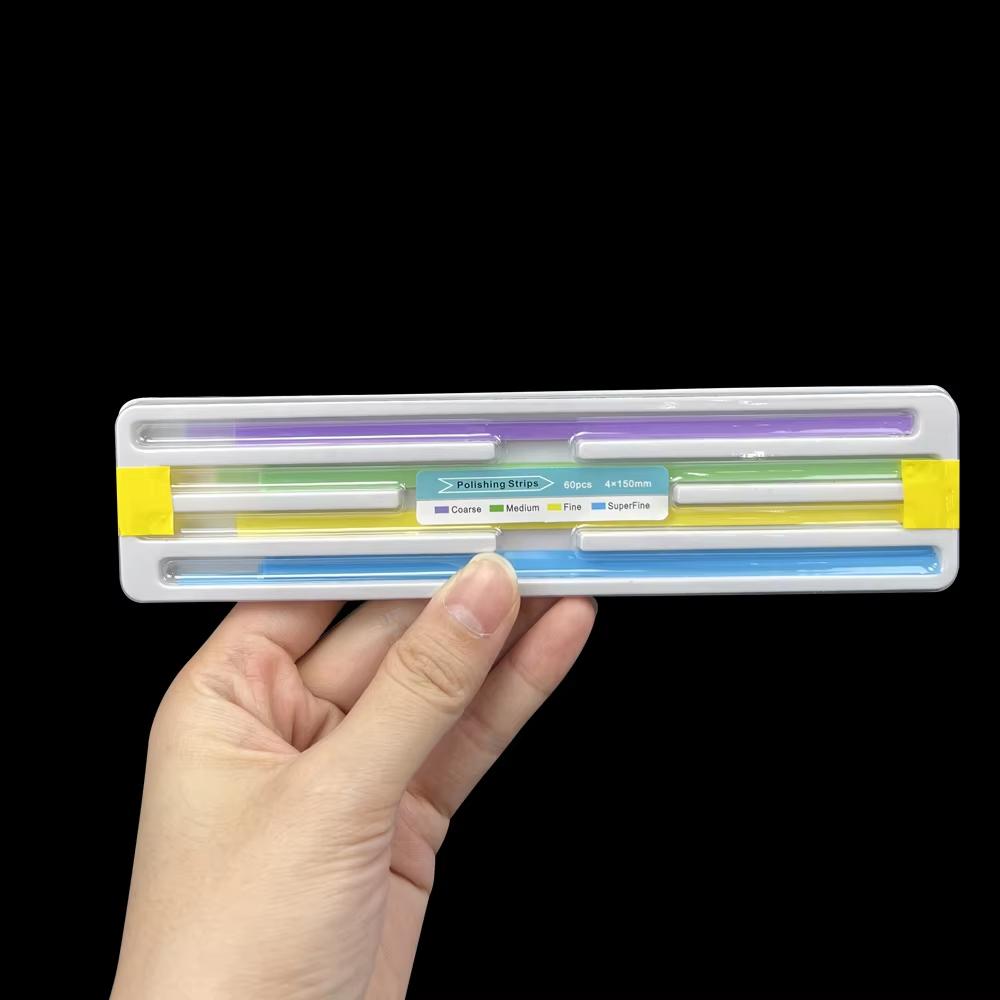 Nigf 60Pcs Dental Abrasive Strips Roll for Teeth Polishing Resin Grinding Sanding Shaping Dentist Whitening Material