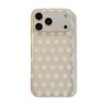 Frosted Translucent Polka Dot iPhone 15/16/17 Pro Max Double-layer Drop-proof Case