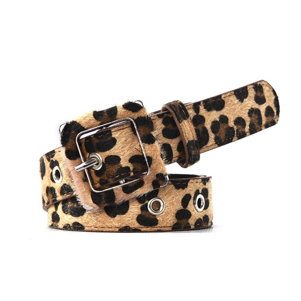 Leopard Print Business Waist Belt Casual Waistband Fashion Suede Leather Belt For Women