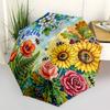 1pc Floral Harmony Automatic Umbrella | Portable Foldable 8-Rib Manual Open, Cute Birthday & Holiday Gift for Outdoor yy260107085