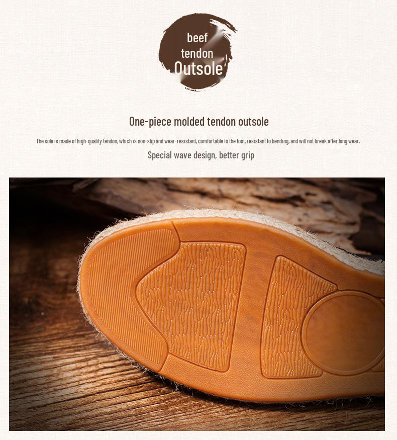 Scarpe da Uomo e da Donna in Tela e Lino Resistenti all'Usura: Scarpe da passeggio slip-on traspiranti, fatte a mano, casual