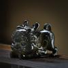 New Tea Table Desktop Decoration Pixiu Holding Gold Ingots Color Changing Tea Pets Kung Fu Tea Set Accessories Decoration Gift
