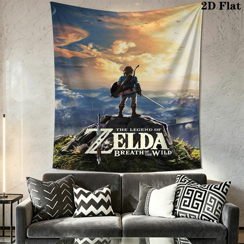 Legend Zelda 25Th Anniversary Tapestry Background Cloth Wallmounted Wall Covering Decoration Work Of Art Background Cloth