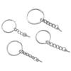 10 Stück Eisen Flacher Ring Schlüsselanhänger Hängende Schafaugenkette Schnallen Verbinder für DIY Schmuckherstellung