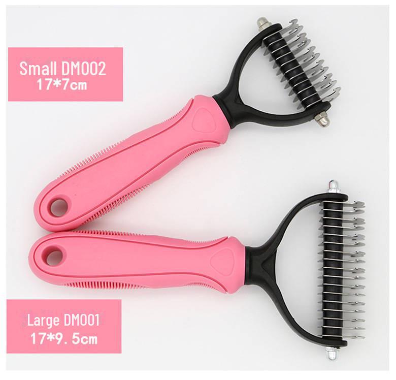 

Двусторонняя расческа для груминга питомцев для собак и кошек - Распутывает и удаляет выпавшую шерсть