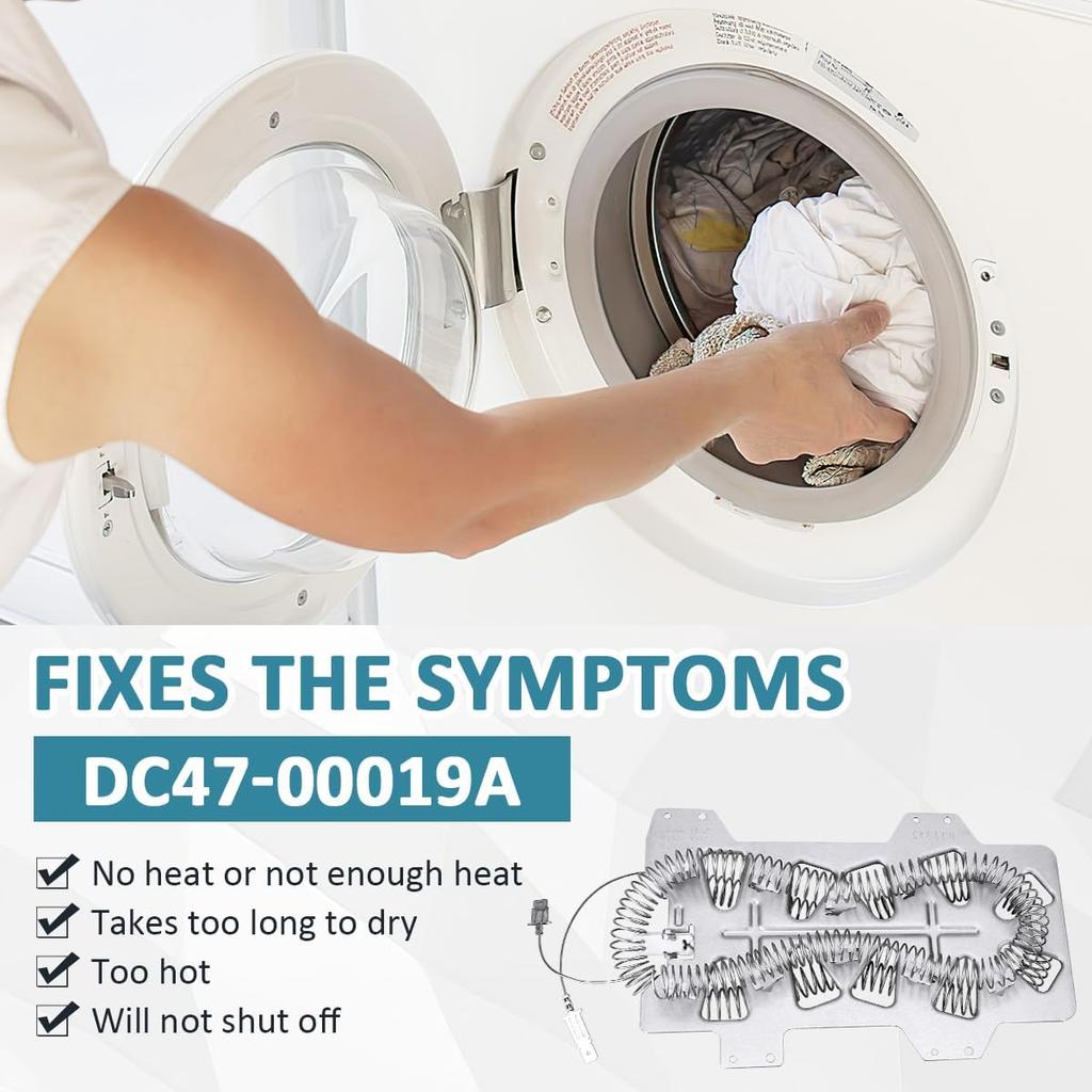 Heizelement für Trockner Samsung DV218AEW/XAA-0000, Samsung DV409AEW/XAA-0000, Samsung DV456EWHDSU/AA-0001, Samsung DV448AEP/XAA-0003 Trockner