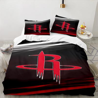 Rockets Team Art Bedding Set 3pcs, High Quality Bedding Set Including 1pc Duvet Cover And 2pcs Pillowcases for Bedroom, Dormitory Gift
