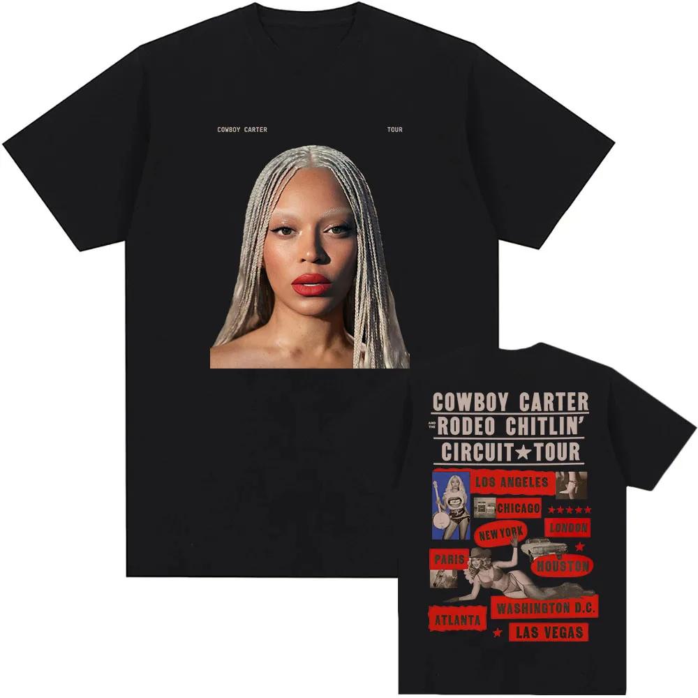 Beyonc COWBOY CARTER TOUR T-Shirt Sommer Damen Unisex T-Shirts Kurzarm Rundhals Locker T-Shirt Unisex Tees Print Top