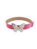 2023 Spring Season European And American Women's Belt Retro Pink Waistband With Alloy Butterfly Buckle