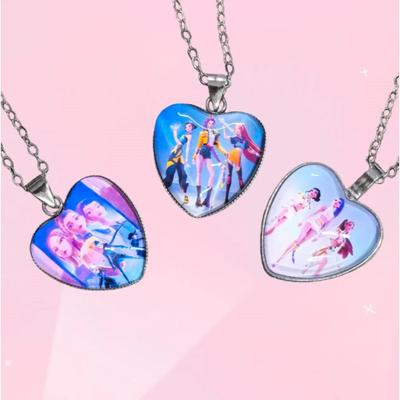 KPOP Lovci démonov Náhrdelník Srdce - Rumi Zoey Mira Anime Film Zliatinový Šperk Prívesok pre Fanúšikov Darčeky