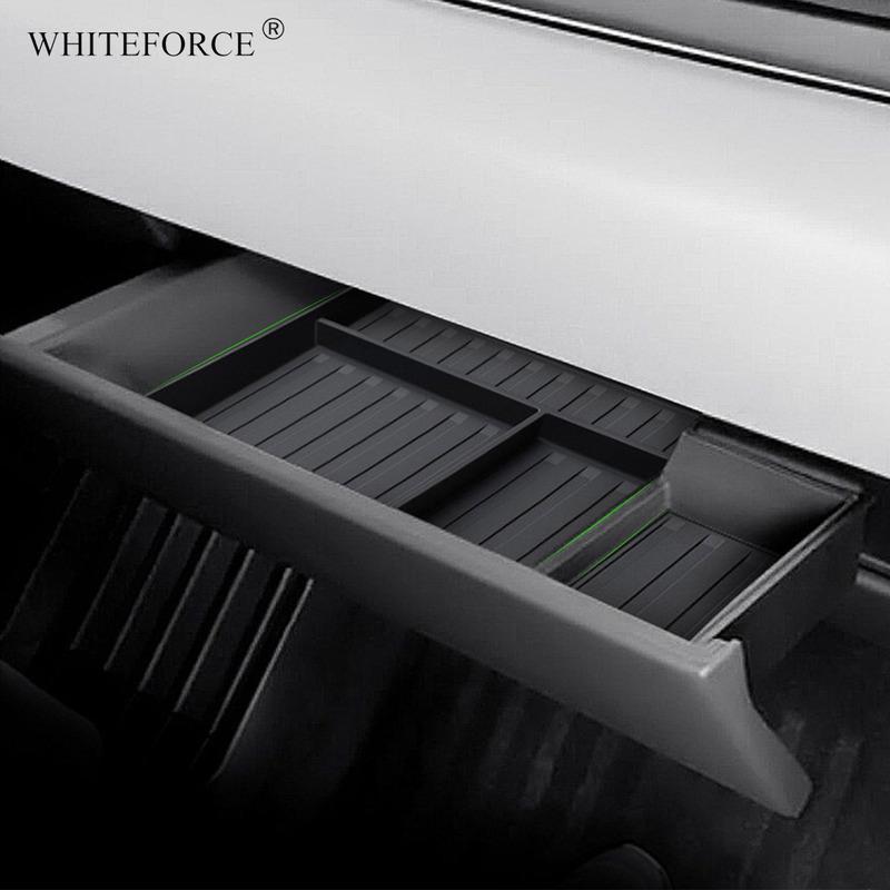 For Tesla Cybertruck Glove Box Drawer Storage Organizer Glovebox Push-pull Storage Layered Stowing Tidying Container Shelf