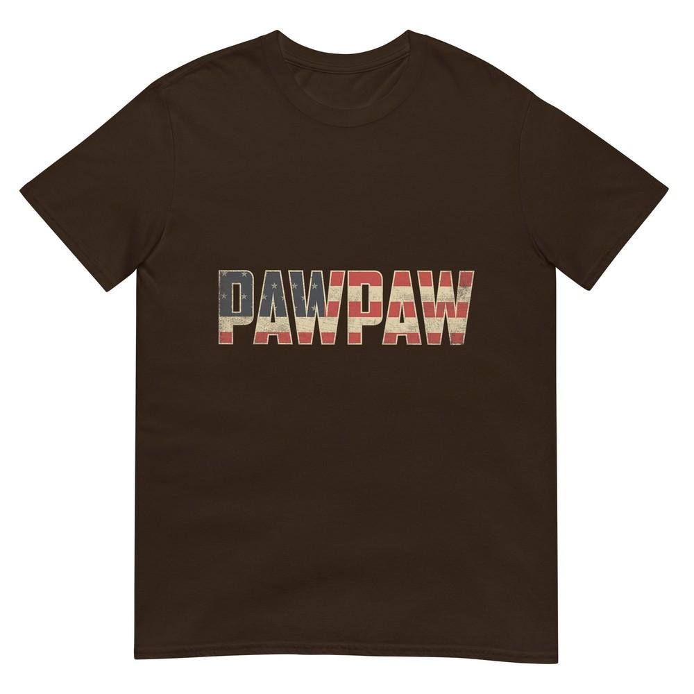 Pawpaw Bold Patriotic American Flag Fathers Day Pawpaw Tshirt