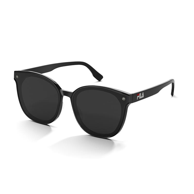 

FILA Korean Style UV Protection Oval Sunglasses Unisex sunglasses SFI782 Basic Packaging-Box Not Included,Black