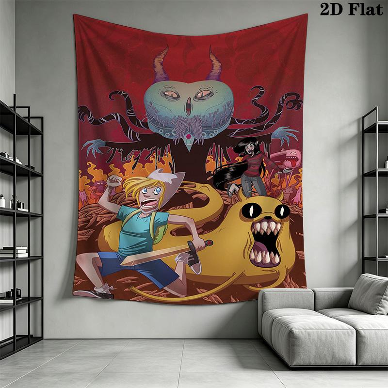Adventure Time Pattern Home Decor Tapestry, Wall Hanging, Decorative RV Wall Cloth.MGT0918419