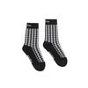 Jacquard Check Socks_BLACK