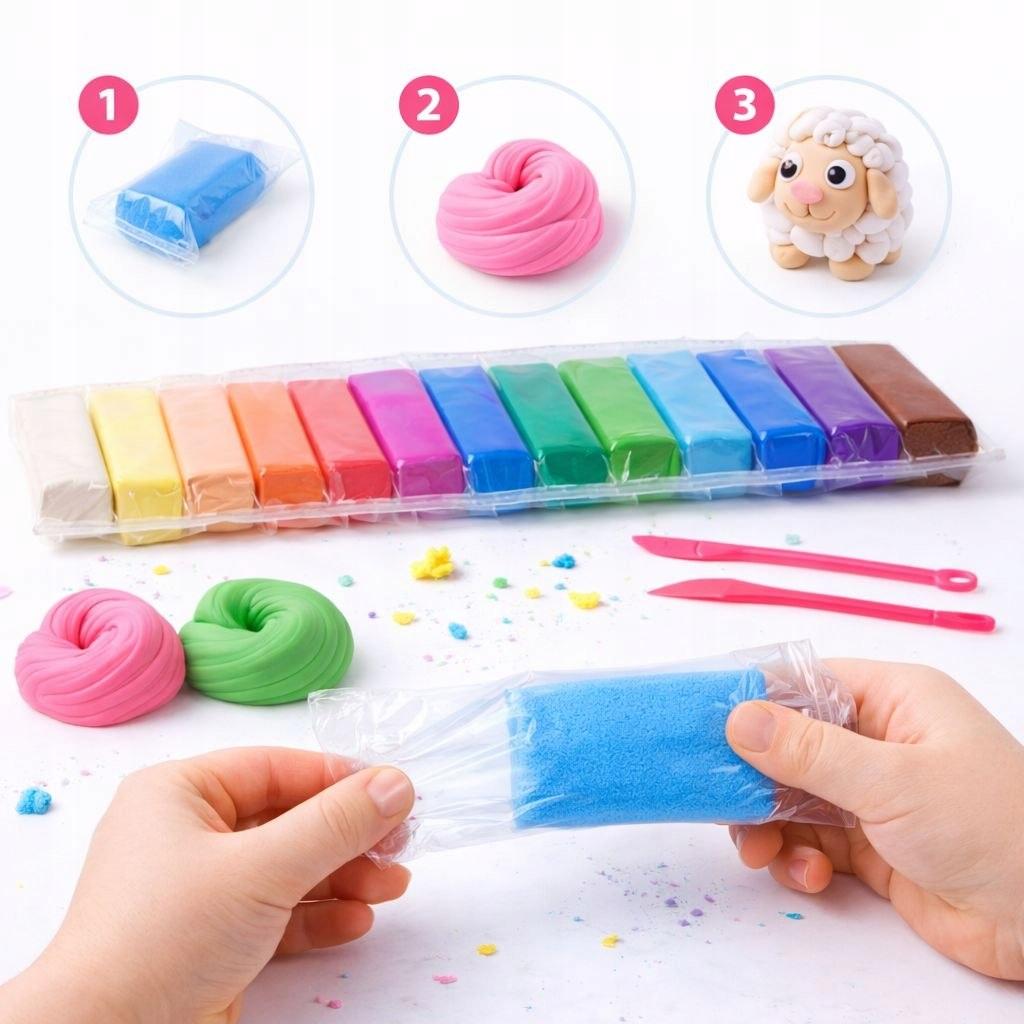 Foam Plasticine 12 Colors Sensory For Children