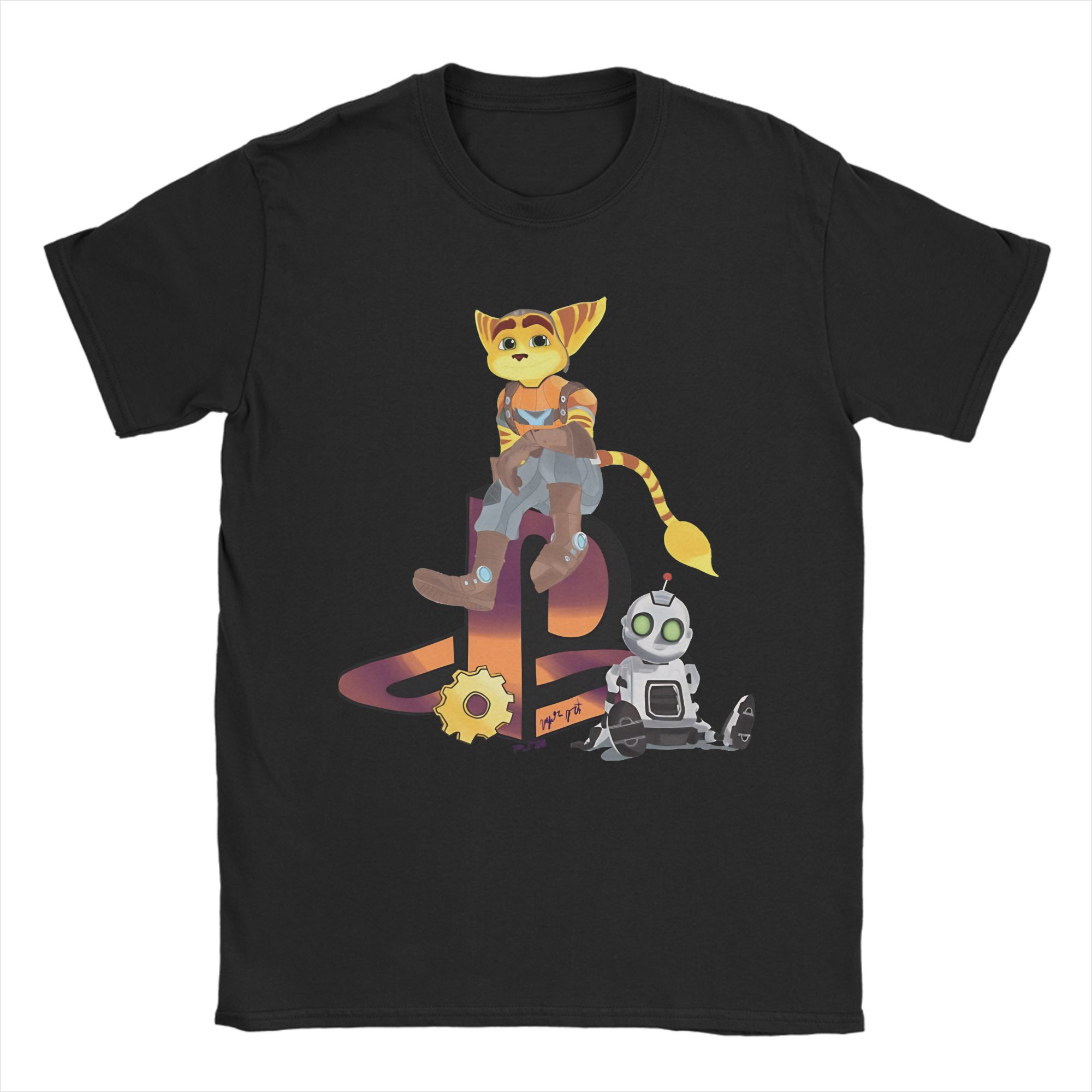 Mens Womens Ratchet and Clank Shirt Pure Cotton Graphic Printed Tee Shirts  Clothing Outfits S