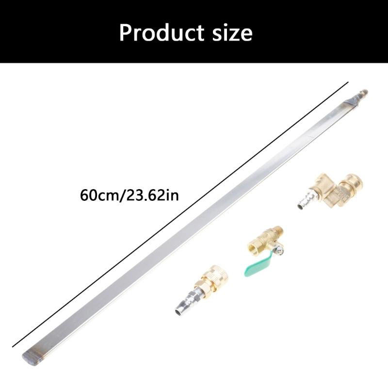 60cm Kühlerreinigungsgerät mit 6-Loch-Fächersprühdüse und 180 Grad drehbarem Schnellanschluss für Hochdruckreiniger