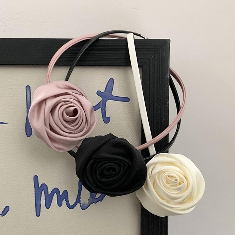 French Vintage Rose Necklace Stylish Lace-Up Temperament Sweet Necklace Suitable For Women To Wear Dating