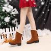 Fashion Winter 2024 Plus Warm Booties Shoes for Woman Spring Autumn Chic and Elegant Furry New Rock Plush 39 In Women's Ankle Snow Boots