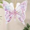 Farbenfroher Acryl Schmetterling Anhänger mit Kristallähnlichem Detail 2D Flaches Ornament für Auto Rückspiegel und Fensterdekoration