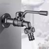 Outdoor Freeze Proof Zinc Alloy Dual Outlet Garden Water Faucet G1/2 Quick-Connect Nipples Balcony Frost Protection Tap